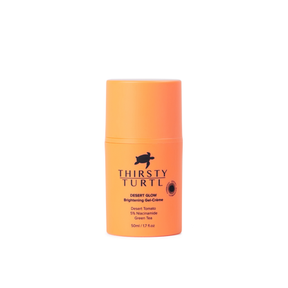 Photo of orange 50ml bottle of moisturiser, for fading pigmentation and reducing fine lines