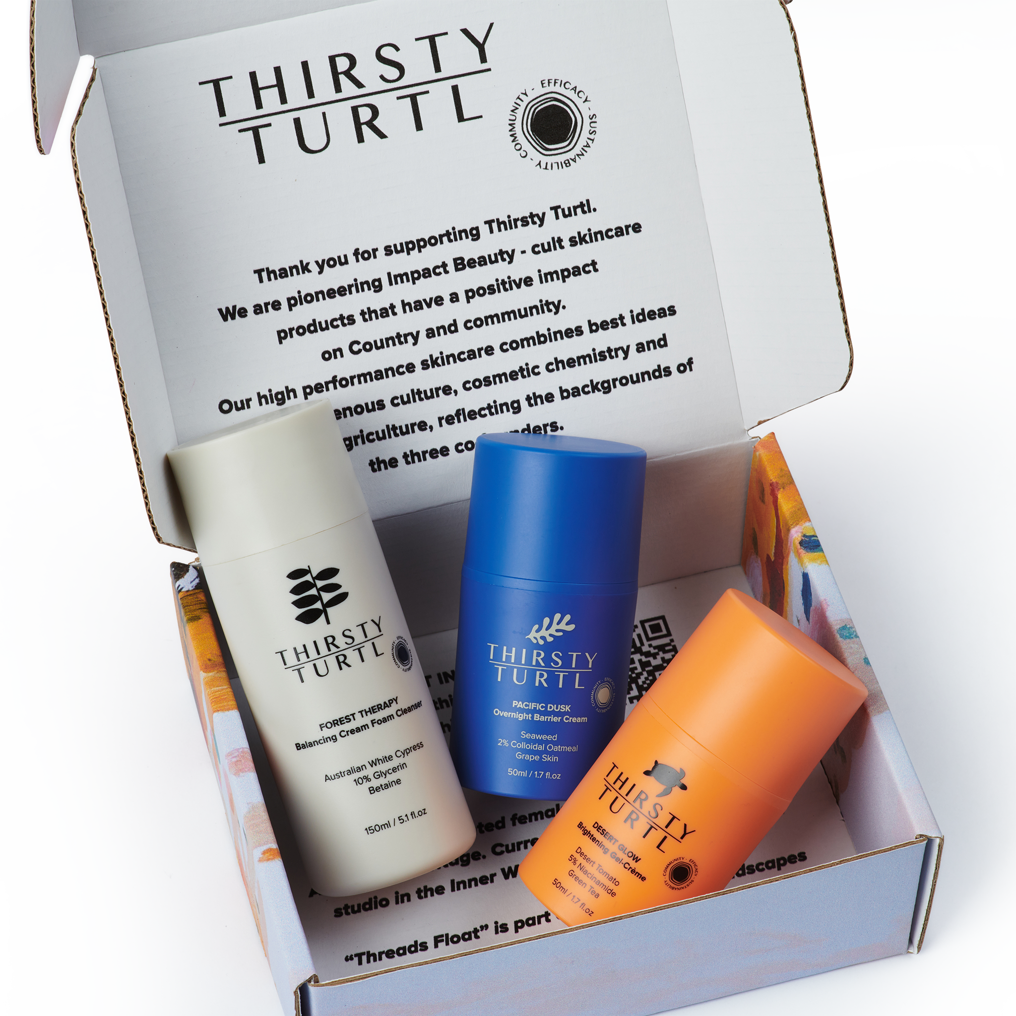Picture of box containing night cream, day cream, cleanser for sensitive skin
